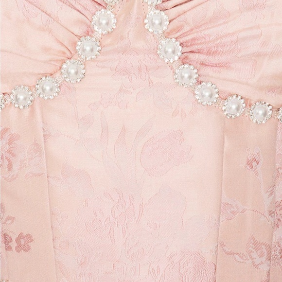 V. Chapman Lucetta Gown in Light Pink Windsor Brocade - Picture 5 of 7